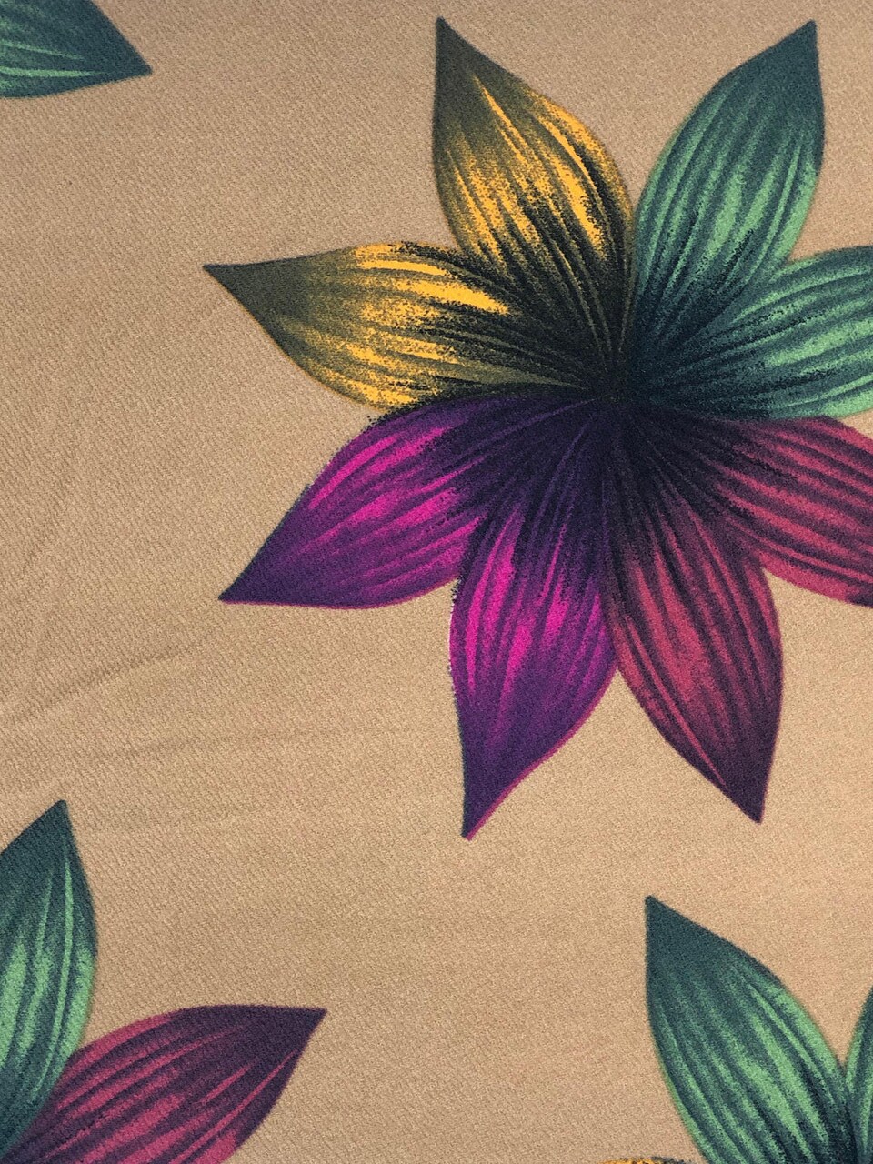 1 Yard Liverpool Knit Floral Print Fabric for Dresses and Apparel 58/60 Inches Wide